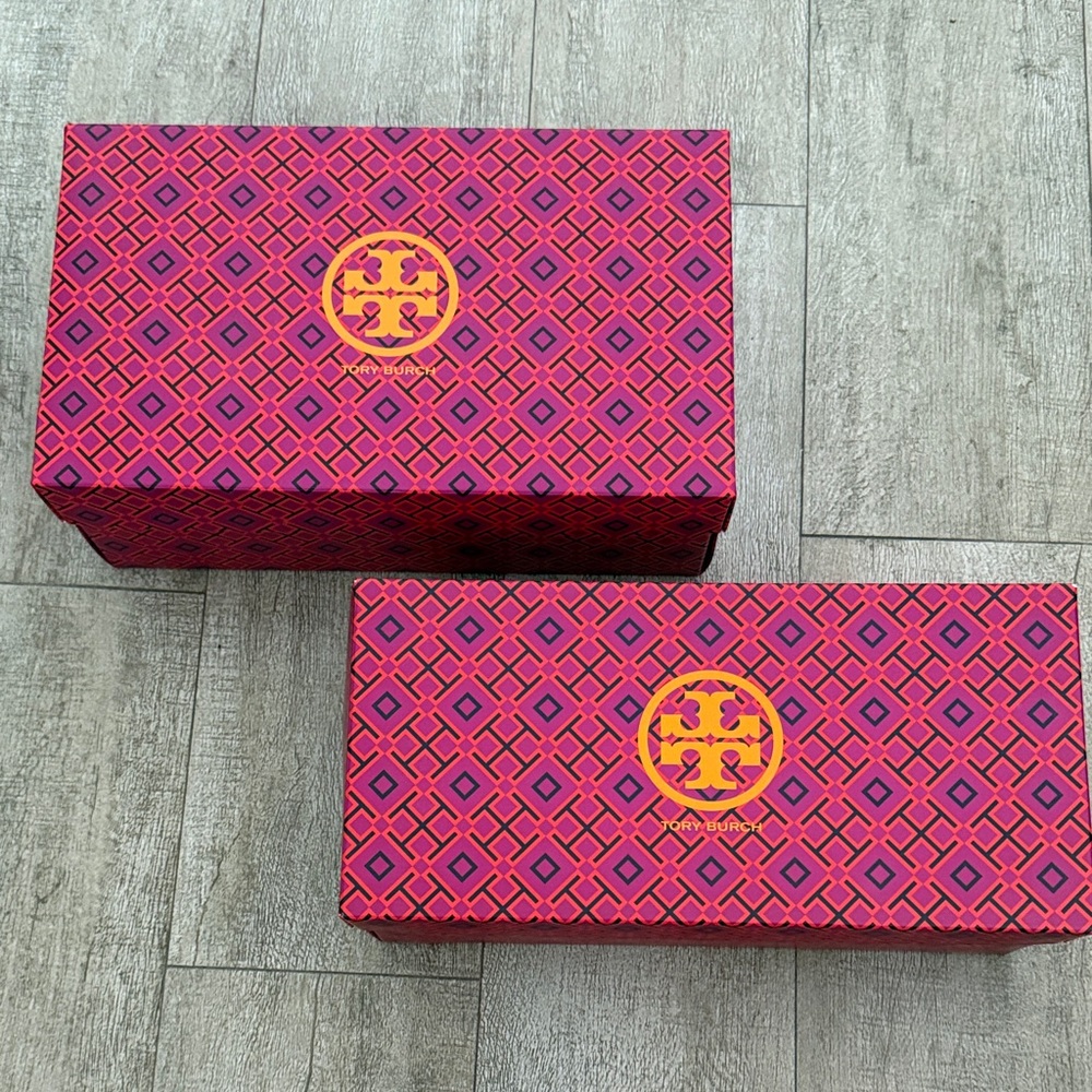 Tory Burch Pink and Purple Geometric Boxes